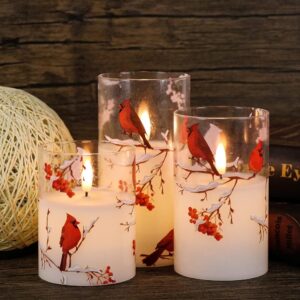 Remote Timers, Battery Operated 3D Wick Led Flickering Light Flameless Candles for Xmas Decor