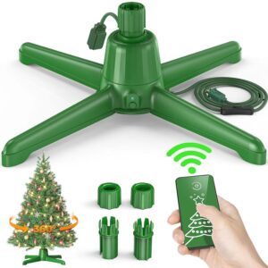 Rotating 360° Spinning Christmas Tree Stand, Up to 9Ft, 120-Pound Artificial Xmas Tree, Remote Control