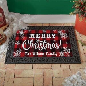 Snowflake Personalized Christmas Doormat