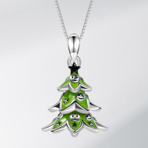 Dark Skull Christmas Tree Necklace