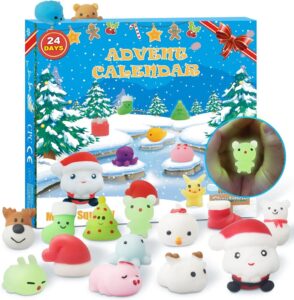 Advent Calendar 2023 Christmas Countdown 24 Days Luminous Adorable Squishies Non-Toxic Relief Stress