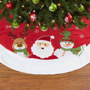 Santa Claus Lane Embroidered Tree Skirt