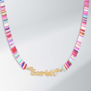 Customized Children's Colored Clay Necklace