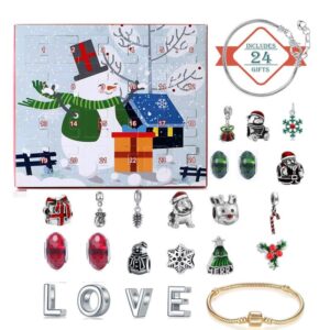 Christmas Jewelry Advent Charm Countdown Calendar Set DIY Charm Jewelry Bracelet Christmas Gift For Her