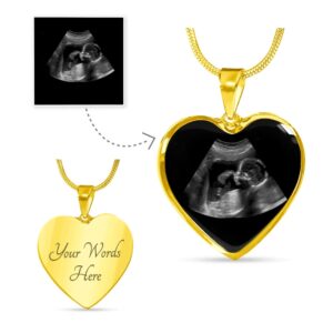 New Baby Sonogram Necklace With Engraving