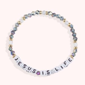 JESUS IS LIFE / Personalized Letter Bracelet