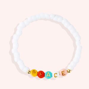 PEACE / Personalized Beads Letter Bracelet