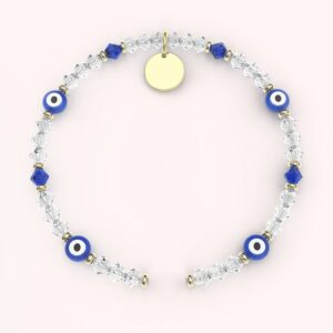 Custom Personalized Evil Eye Crystal Beaded Bracelets