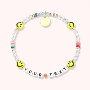 Personalized Custom Smiley Face Crystal Beaded Bracelets