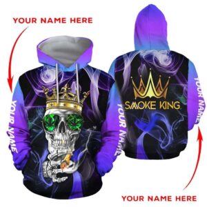 Personalized Smoke King Weed Custom 3d All Over Print Hoodie