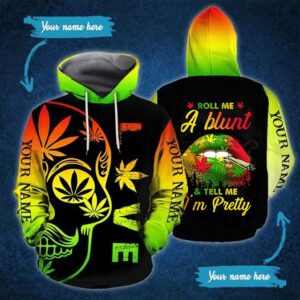 Personalized Roll Me A Blunt Weed 3d All Over Print Hoodie