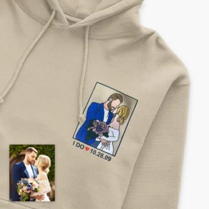 Colored Print Custom Made Personalization Hoodie for Couples