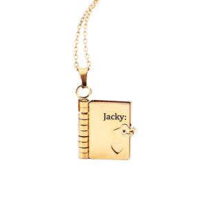 Personalized Book Locket Necklace