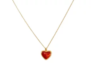 Carnelian Heart Necklace